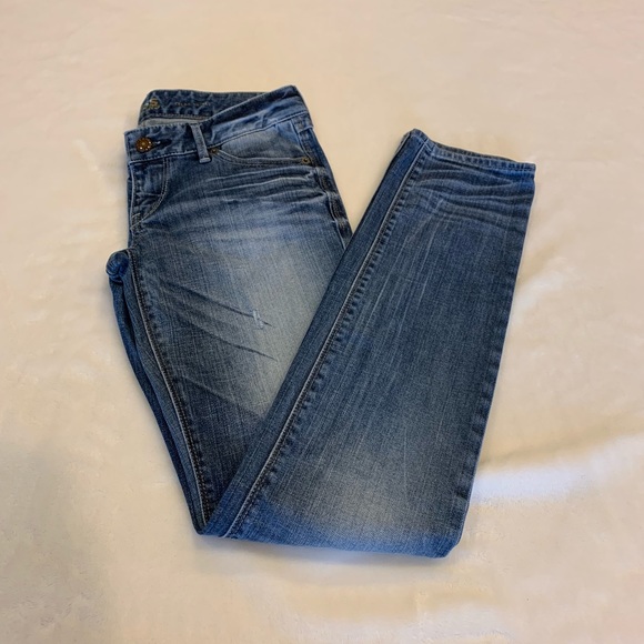 Express Denim - Express Zelda distressed  skinny jeans